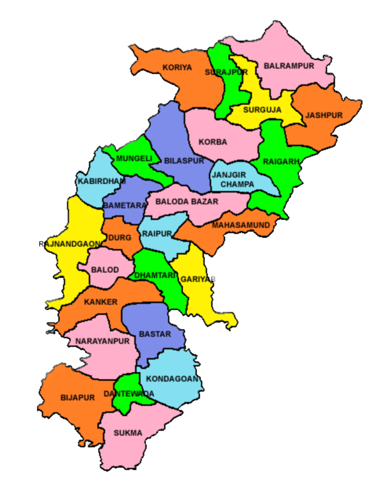 Map – Monuments of Chhattisgarh
